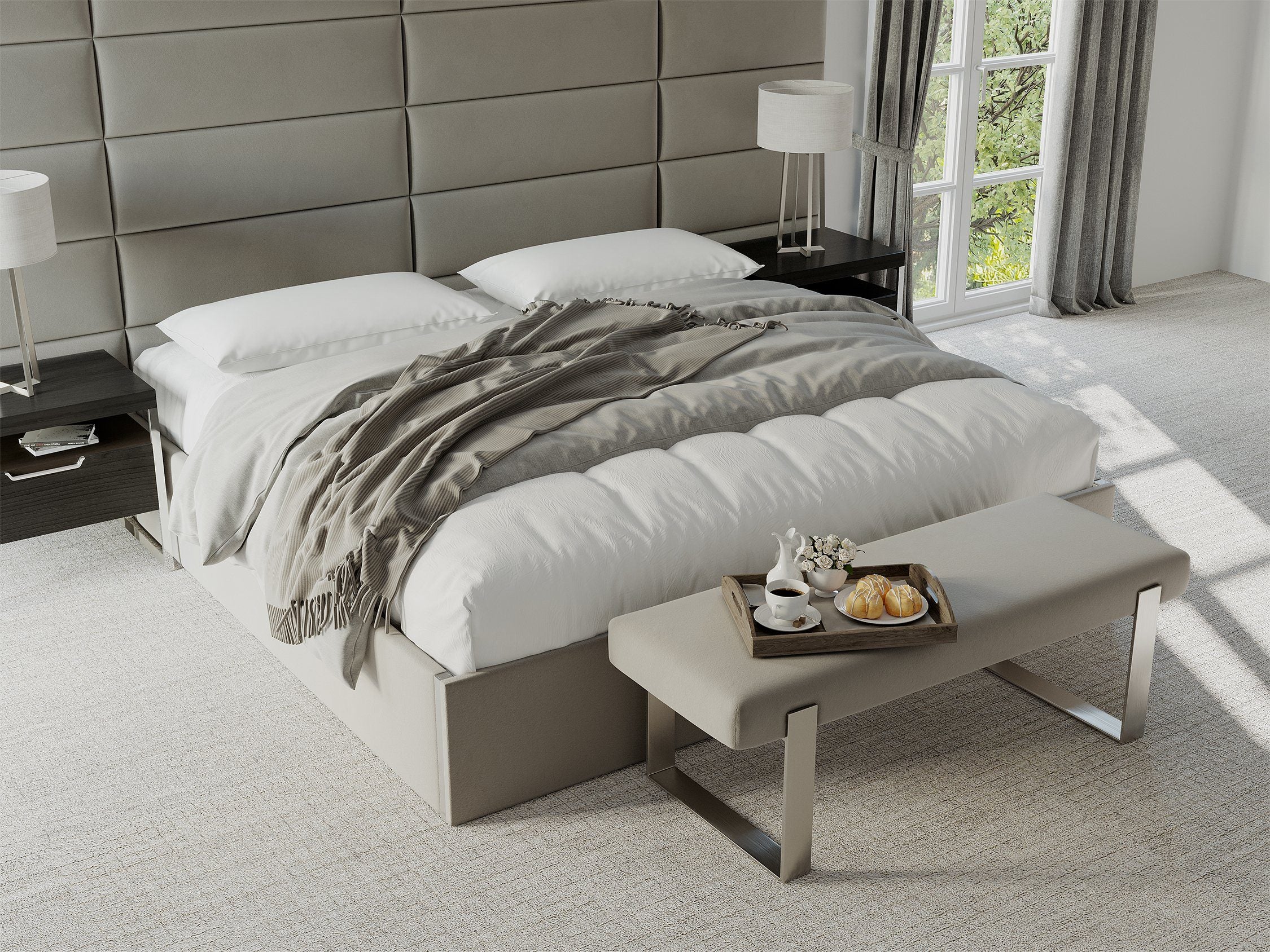 Vant Upholstered Bed Bench Gold - Image 67